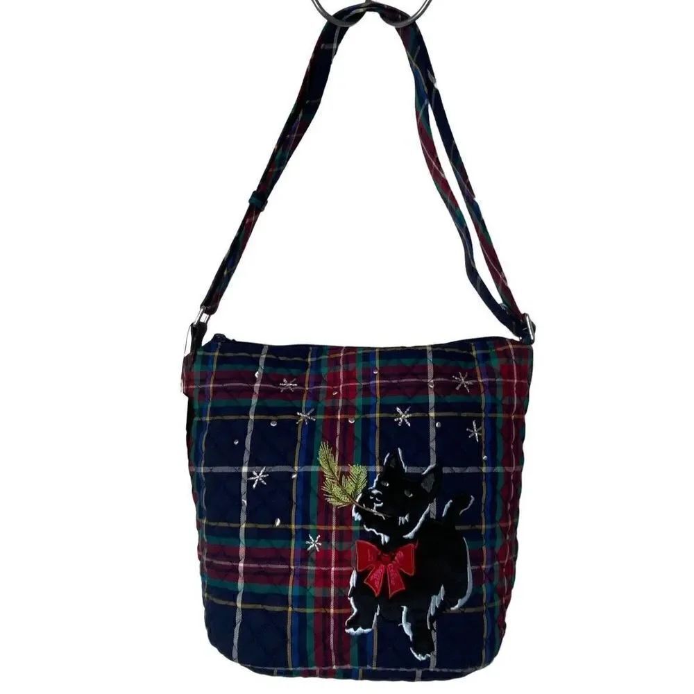 VERA BRADLEY Bucket Crossbody Bag in Cotton - SCOTTIE DOG